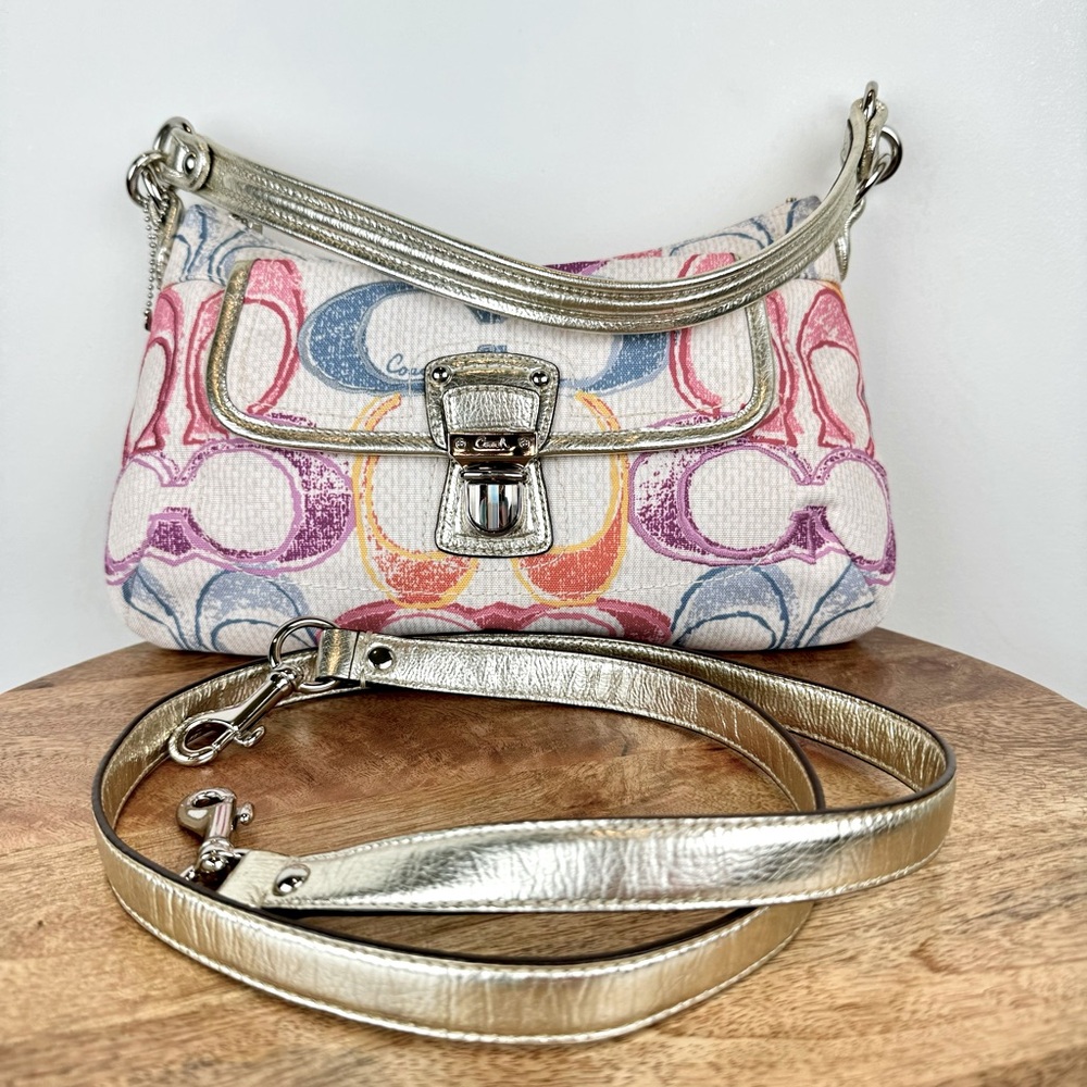 Coach Poppy Dream C Signature Scribble Shoulder/Crossbody Purse 19019 *RARE* COA